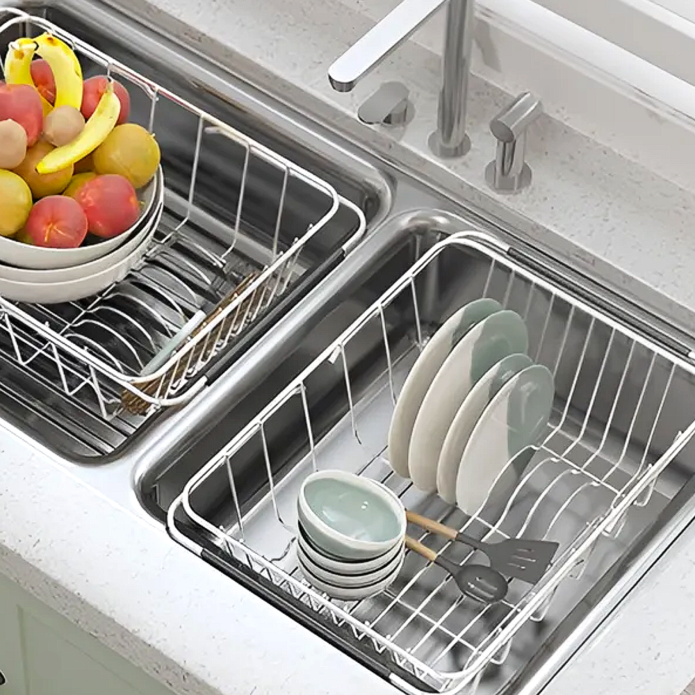 도이차 길이조절 슬라이딩 스텐 식기 건조대, 1개, 실버, 1단 8,000원