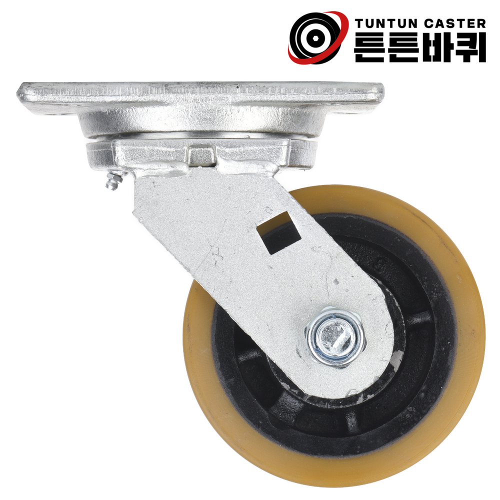 단조 15cm(6인치) 1톤 1000KG 우레탄바퀴 고중량 회전 캐스터 중장비 폭76mm 49,600원