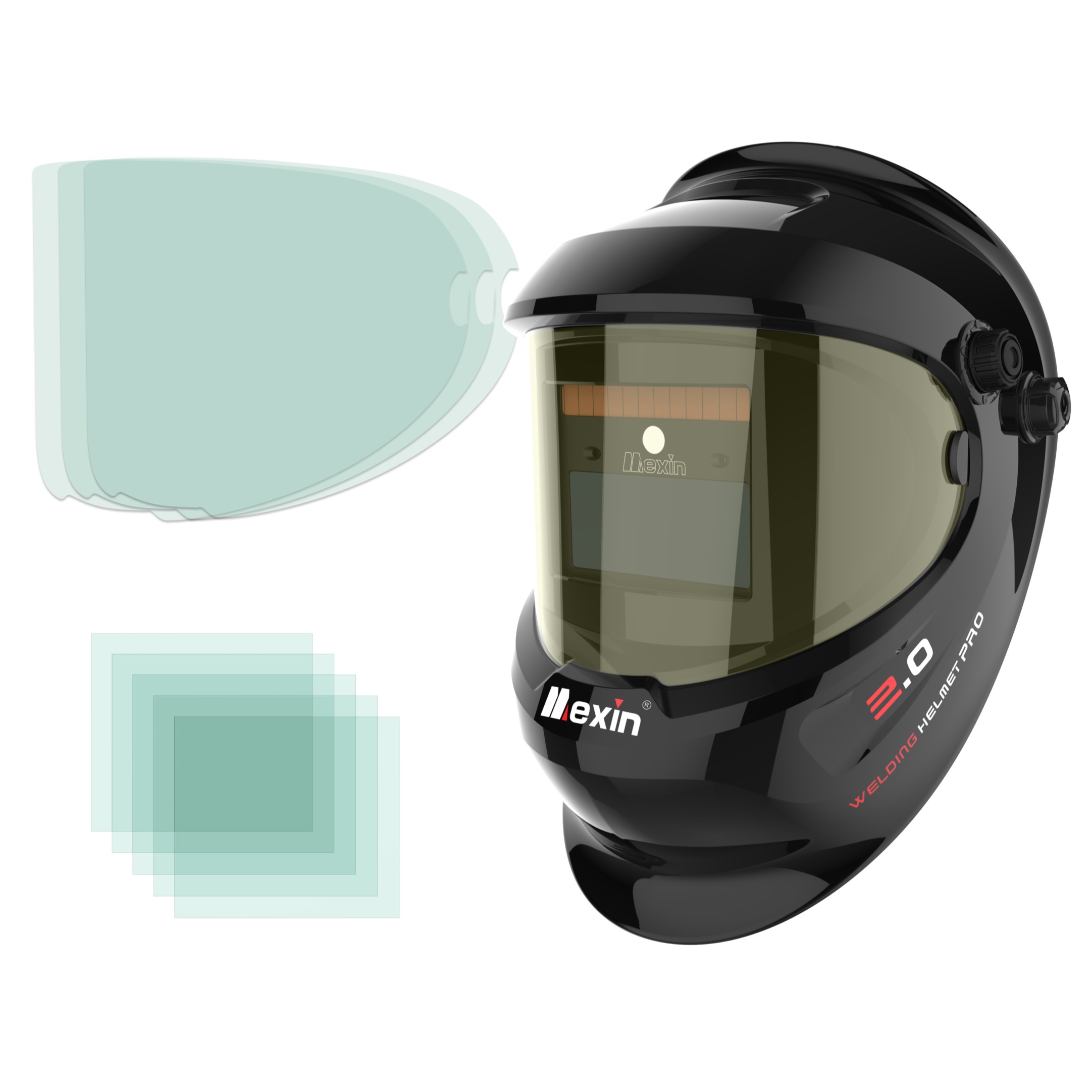 Mexin OP-600L 자동변광 용접마스크 4아크센서 트루컬러 DIN 5-9/9-13 외부조절 태양광충전 600mAh 리튬배터리 용접헬멧, 1개, 블랙 62,700원