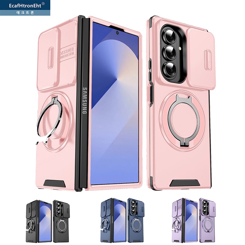 에크트론 폴드7케이스 카메라 렌즈 보호 슬라이드 범퍼 360도 회전 스마트링 홀더 거치대 휴대폰 케이스 갤럭시 Z 시리즈 케이스 폴드6/7/플립6/7 19,800원