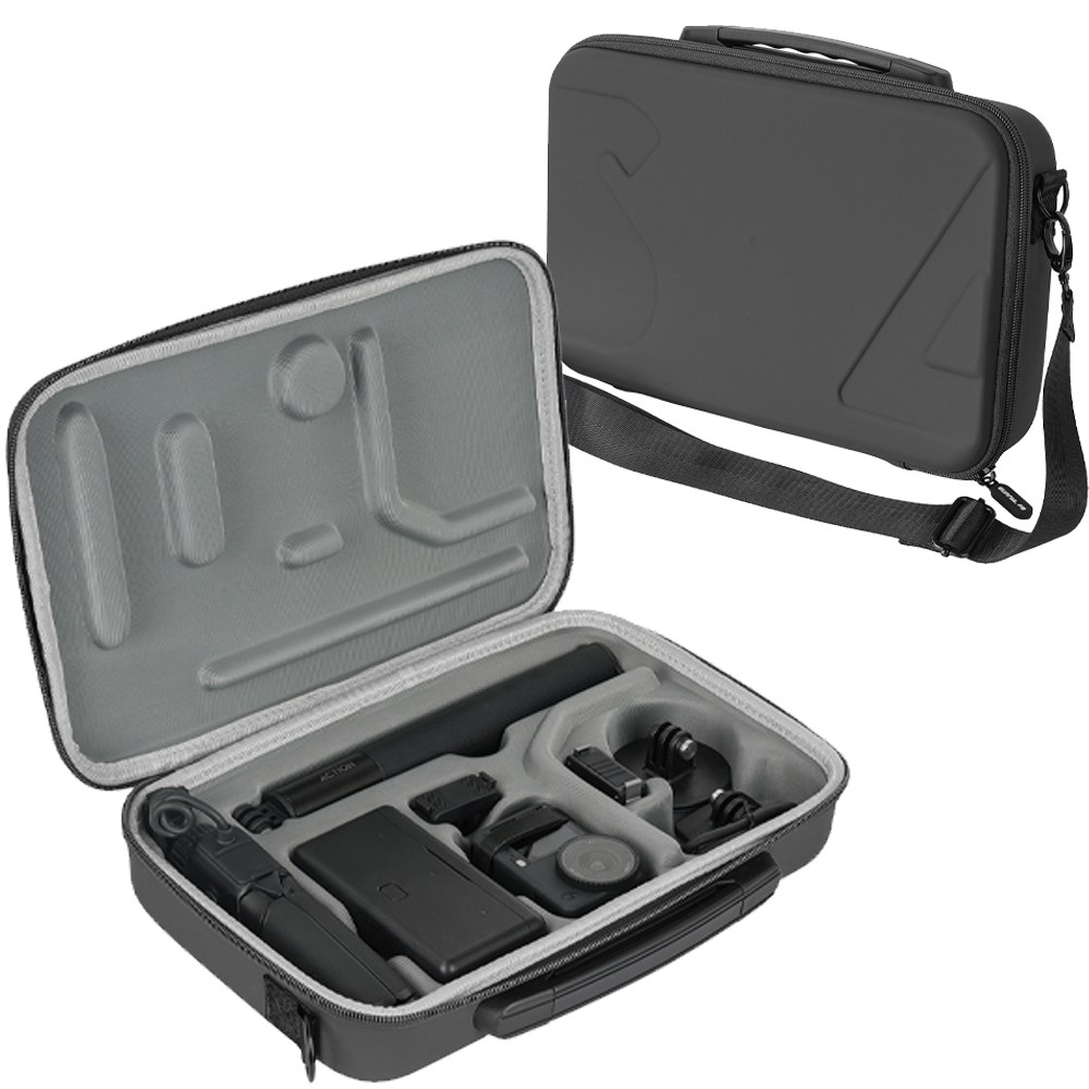 써니라이프 DJI 오즈모 액션6 어드벤처콤보 케이스+넥스트랩 액션캠 보호 카메라 수납 가방 액세사리, 블랙 28,900원