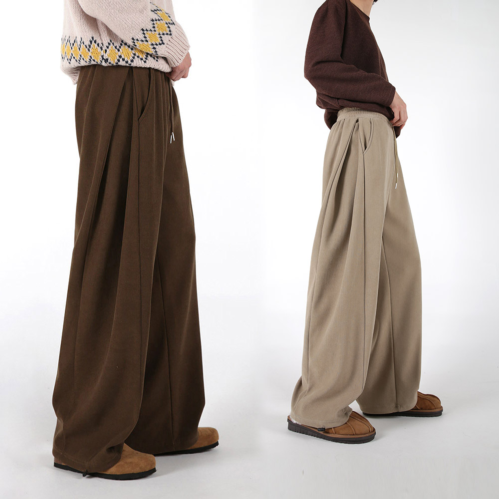 오버나인 봄 가을용 남자 남성 와이드 사이드 벌룬 핀턱 숏/롱 기장 선택 바지 팬츠  ON-184 19,700원