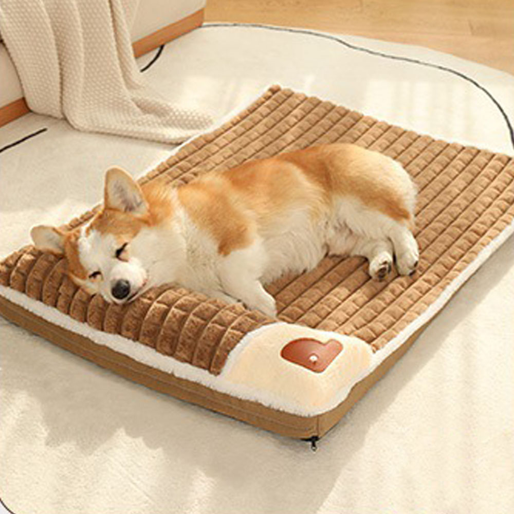 포그망 반려견 꿀잠 베개 침대 논슬립 매트, 브라운 6,000원