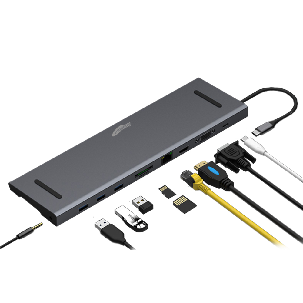 애니포트 10포트 C타입 맥북 삼성 덱스 미러링 멀티포트 USB 허브 도킹스테이션 AP-TC101HVL, 혼합색상, 1개 45,150원