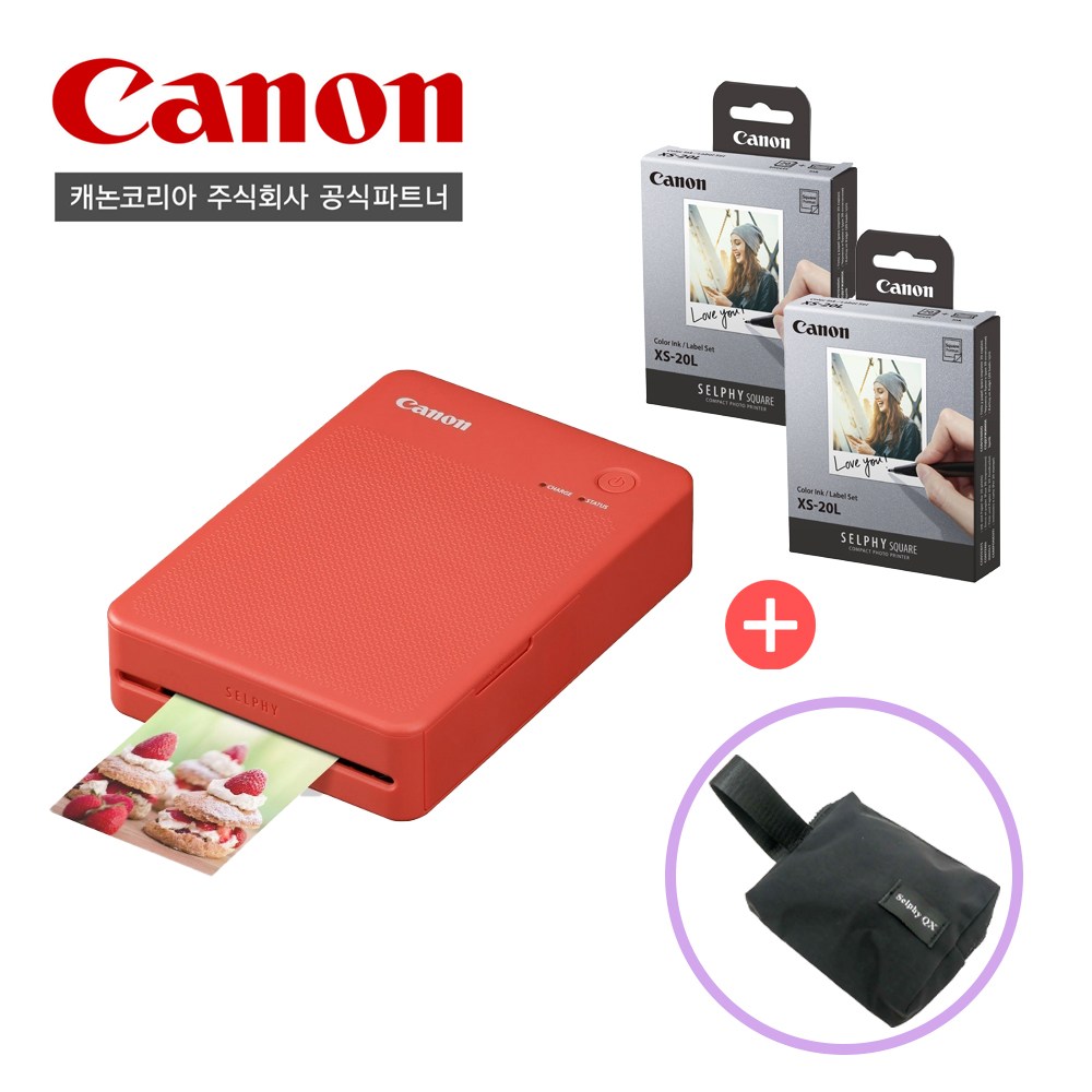캐논공식파트너 캐논 포토프린터 SELPHY QX20/전용인화지(40매)/파우치패키지 222,000원