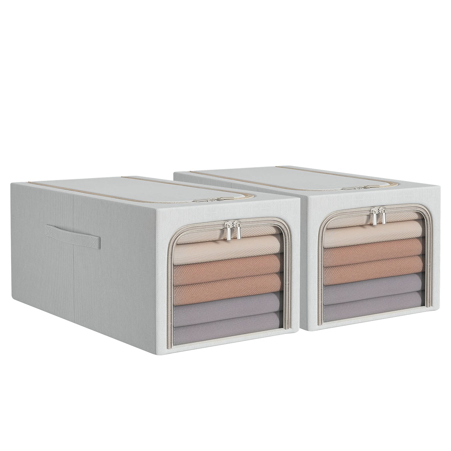 1+1세트 대용량 프리미엄 슬림 의류 이불 정리 리빙박스 수납함 56L 22,900원