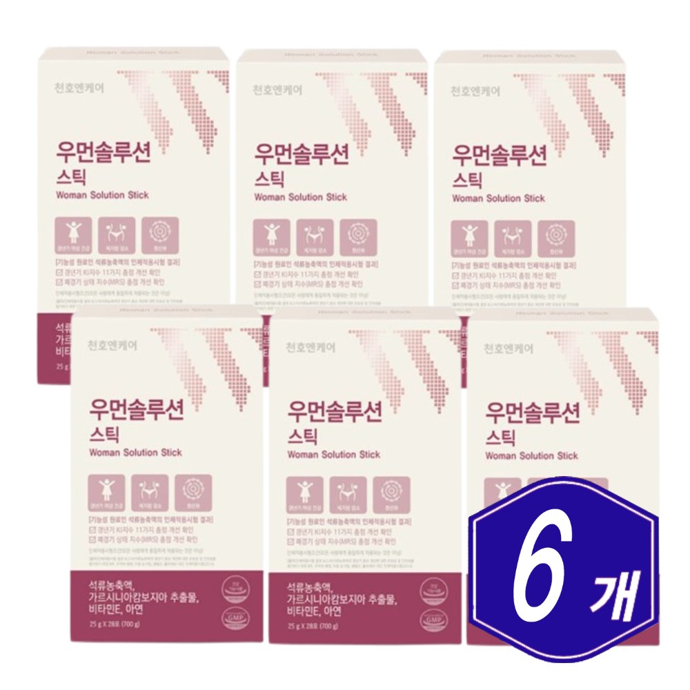 천호엔케어 갱년기 우먼솔루션스틱 28포 x 6개 중년 시니어 여성 엄마 아내 선물 259,110원