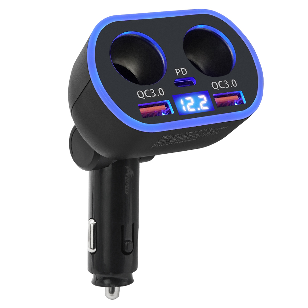 에이스피드 차량용 5구 고속 충전 시거잭, C77, 블랙 14,900원