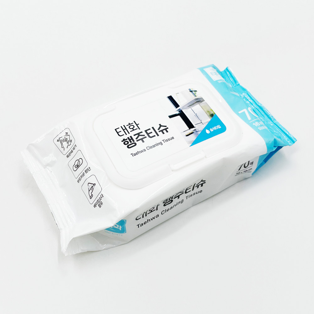 베이킹소다가 들어있는 태화 행주티슈 70매 캡형 / 주방후드 주방 식당 청소용, 2개 6,800원