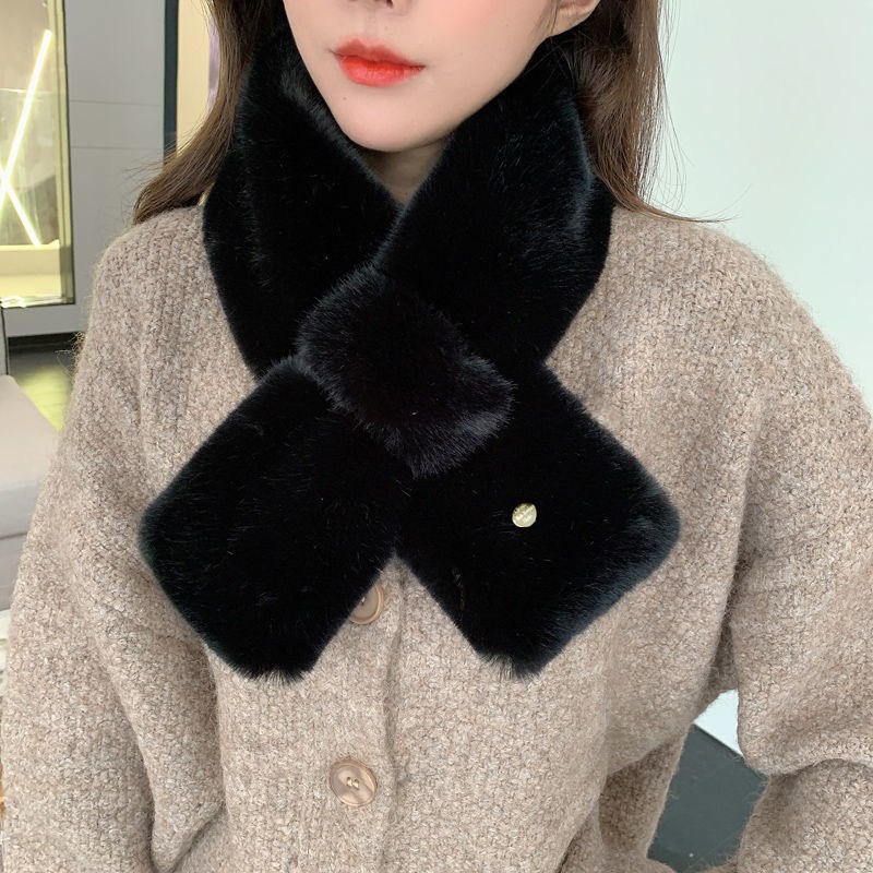 고급 페이크 밍크 퍼 링 목도리 2종 / 겨울 방한 여성 여자 머플러 털 12,900원
