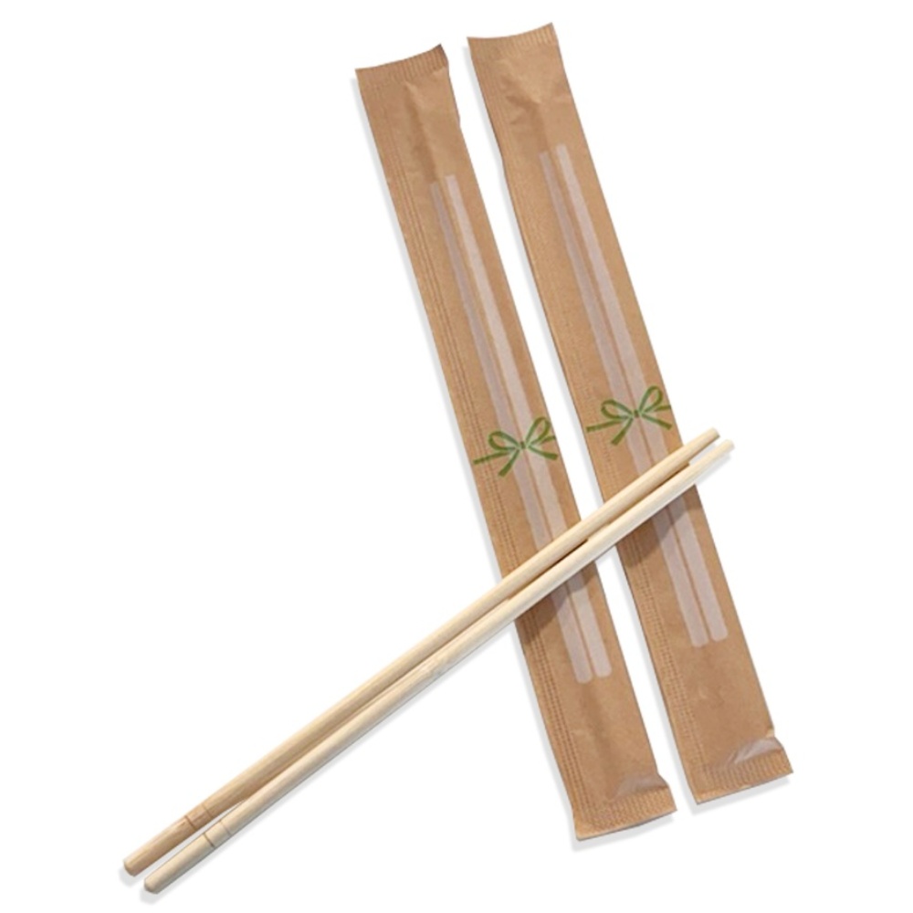 리본 둥근 대나무 젓가락 개별포장, 100개, 1개 5,900원