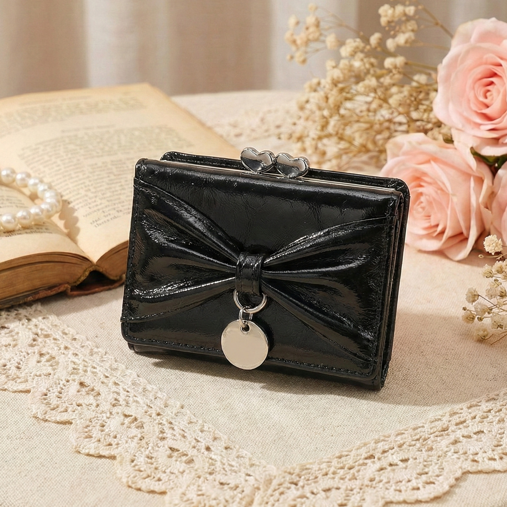 샤샤벨 러블리보우 리본 반지갑 여성 학생 카드지갑 초등 여아 지갑 13,890원