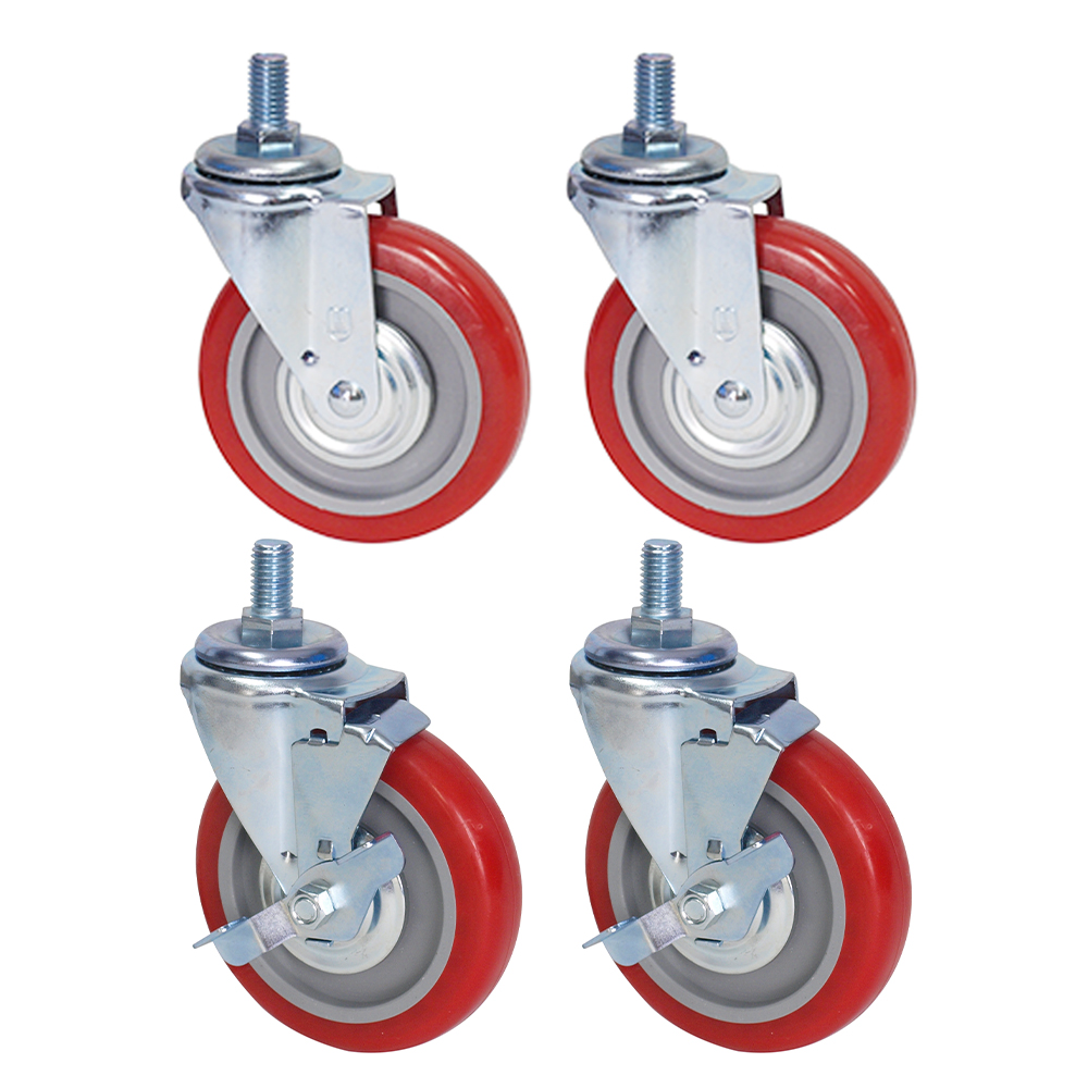 월드크린 우레탄 적색 바퀴 볼트 2p + 브레이크형 2p, 1세트 30,890원