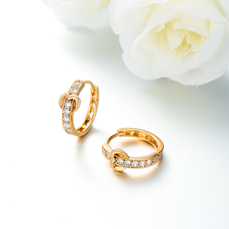 SWERR 14k 귀걸이 링 귀걸이 다이아몬드 세팅 귀걸이 하이 채도 인공 다이아몬드 귀걸이 중후한 도금CLX-SP20 56,000원