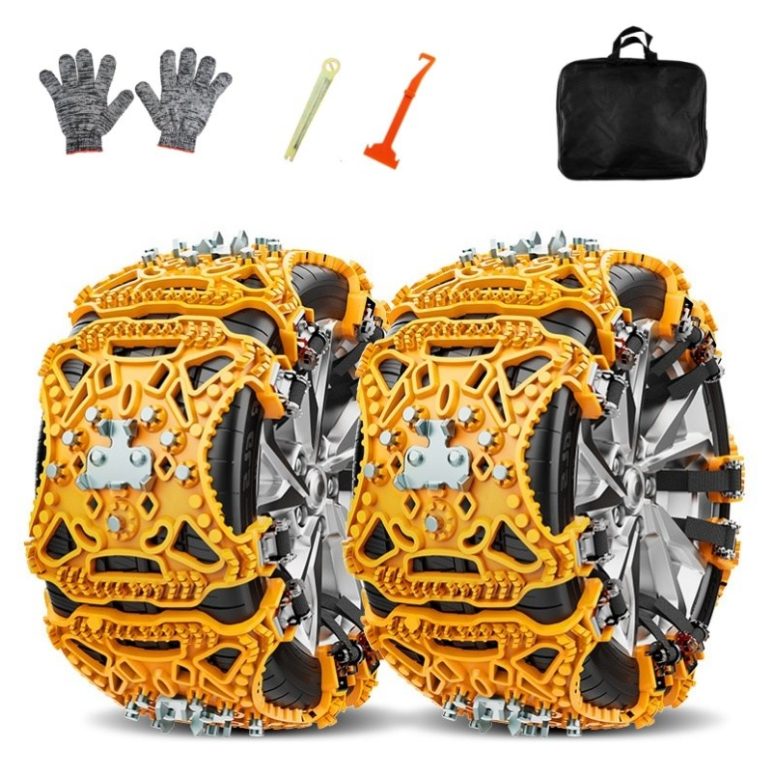더디테일 프리미엄 차량용 스노우 체인 6팩 TPU 타이어 체인 겨울용 눈길 미끄럼 방지 얼음 눈 진흙 모래용 안전 보장 범용 사용 자동차 호환 타이어체인, 1세트 19,900원