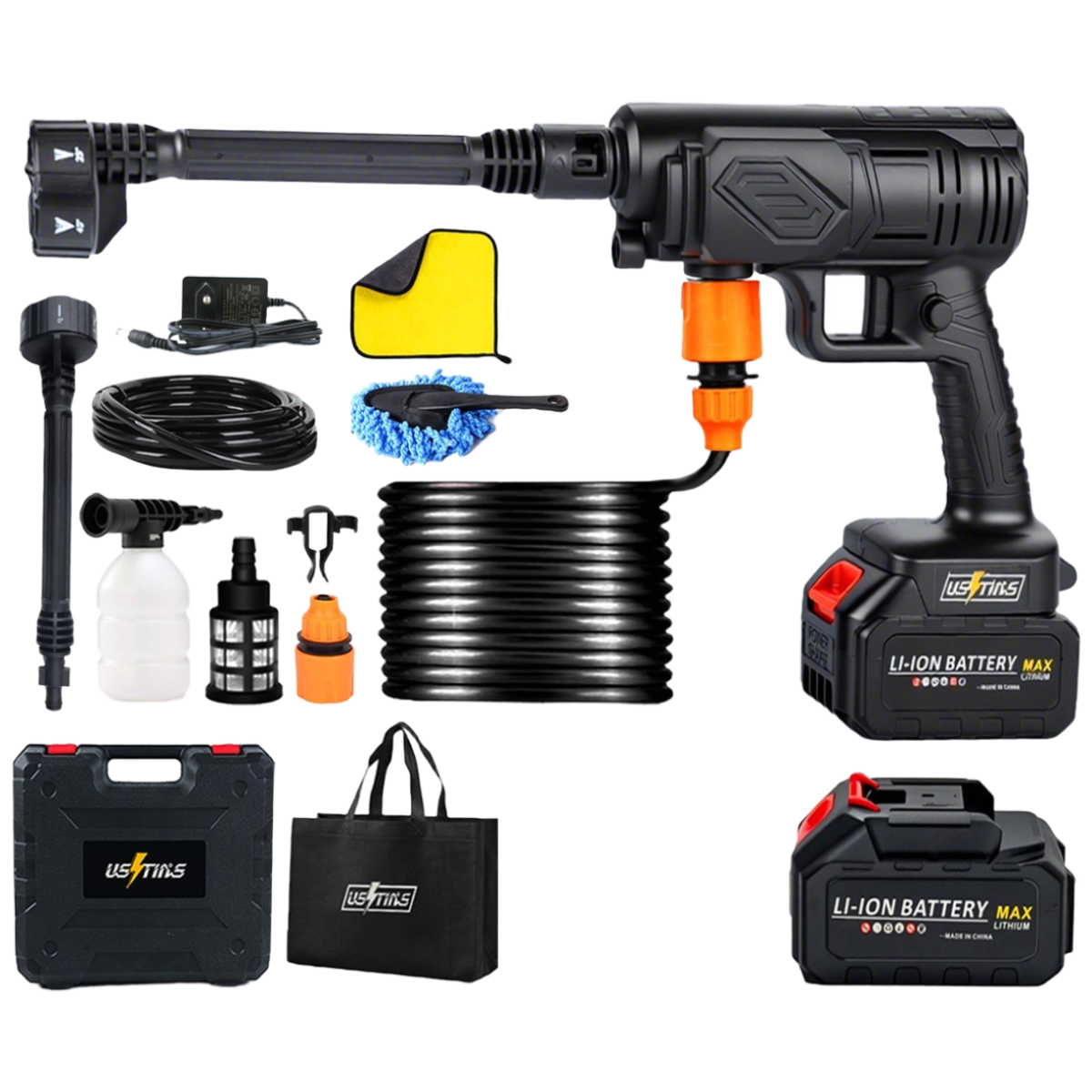 우스틴스 가정용 휴대용 충전 고압 무선 세차기 셋트, 1세트, 본품 + 배터리1개 94,980원