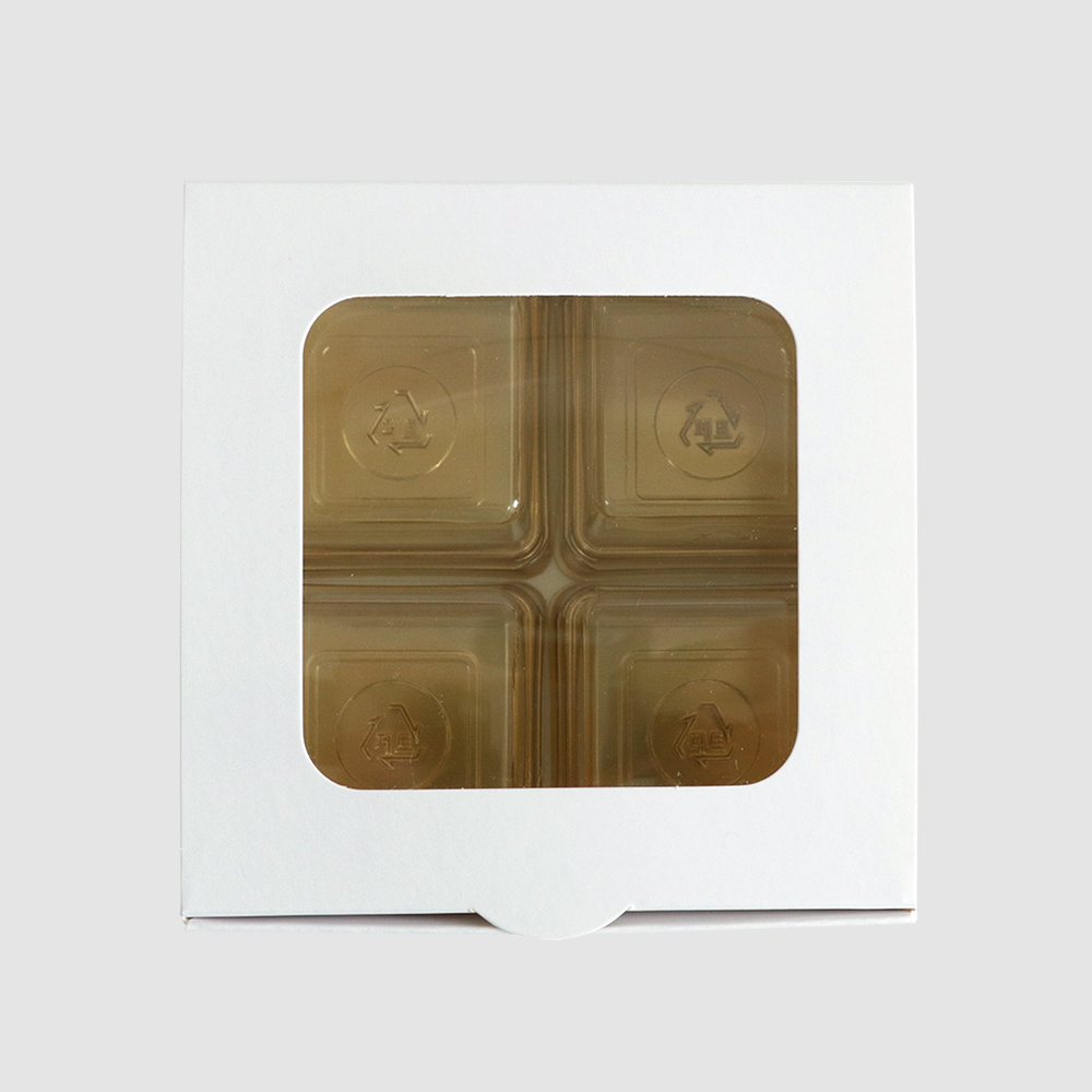 라라패키지 화과자 4구 사각창상자 떡포장 디저트상자, 50개, 화이트 25,000원