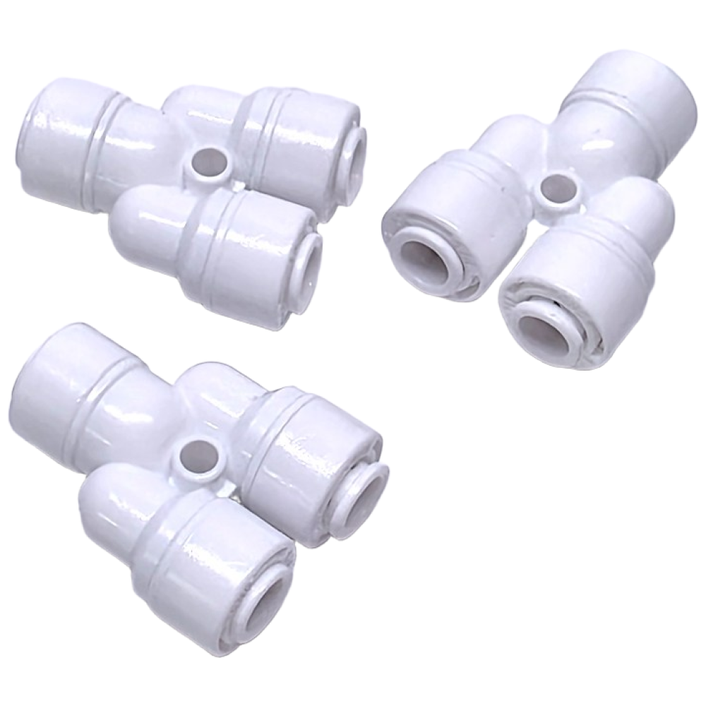 아쿠아메이드 정수기부품 원터치피팅 Y자 (1/4인치, 외경 6mm호스 용) 7,500원