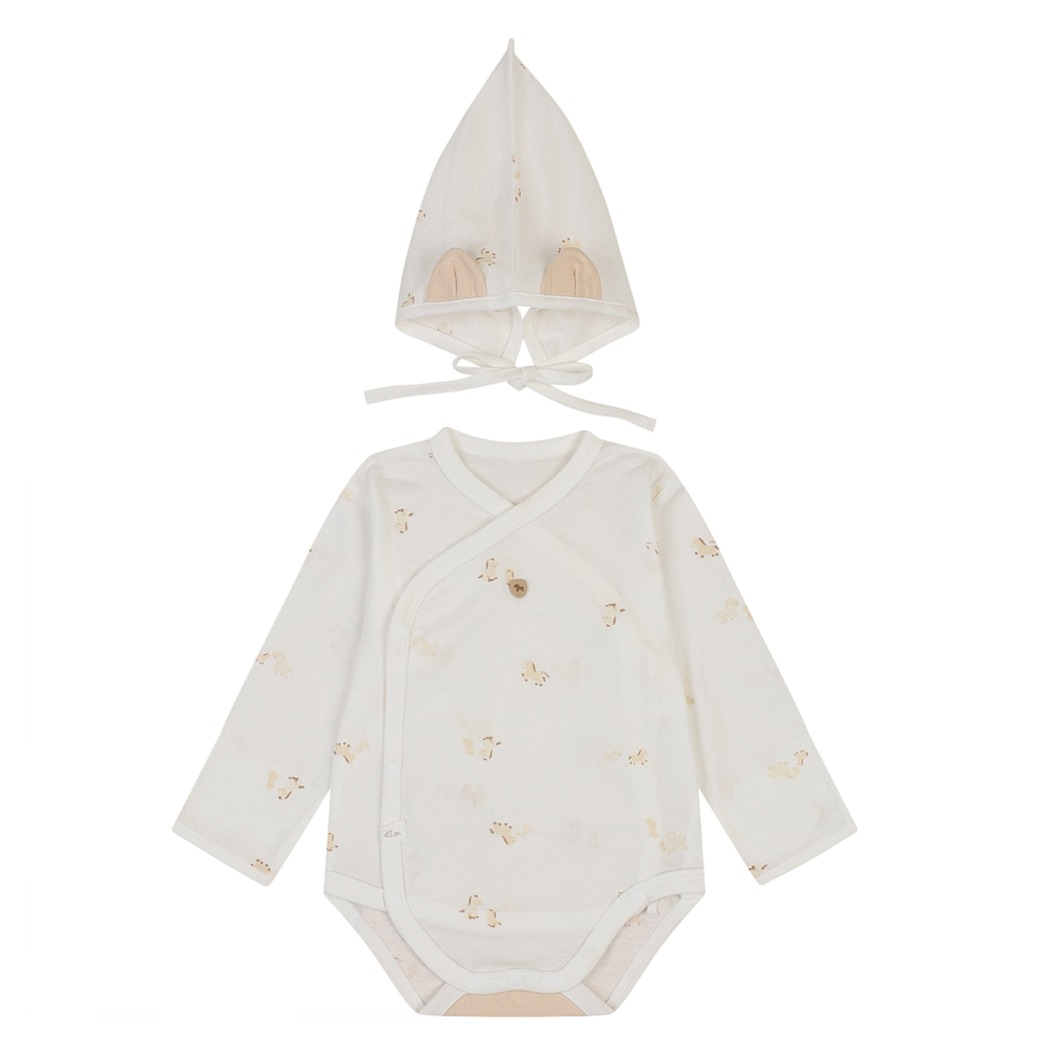 에뜨와 신생아용 홀릭 면 배내수트 + 모자 선물포장 세트 + 쇼핑백 46,180원