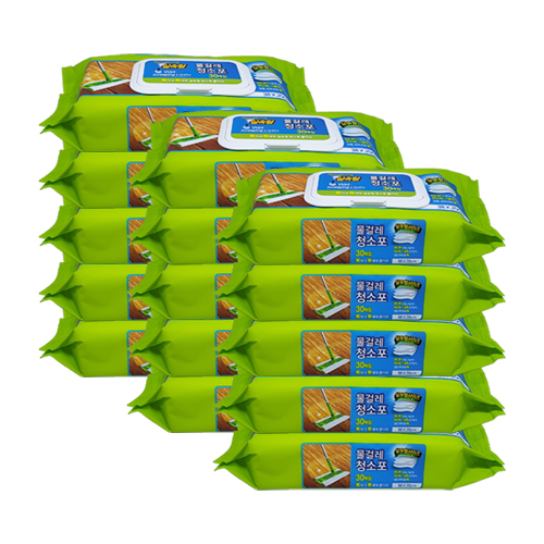 물걸레청소포 실속형 대형 30매, 15개 23,000원