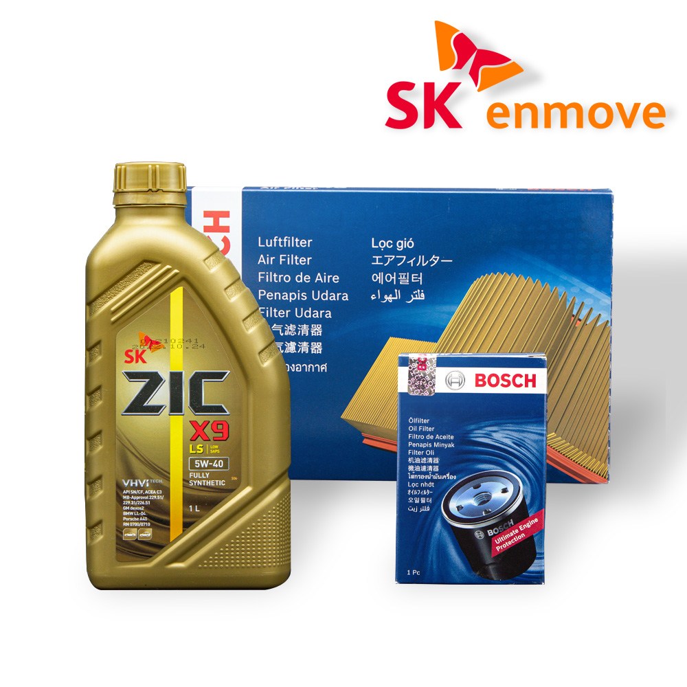 올뉴 모닝(11 년~16년) 가솔린/ LPG 엔진오일 세트 지크 X9 LS 5W40 3L 보쉬 필터 A 2441 O 1189 37,820원
