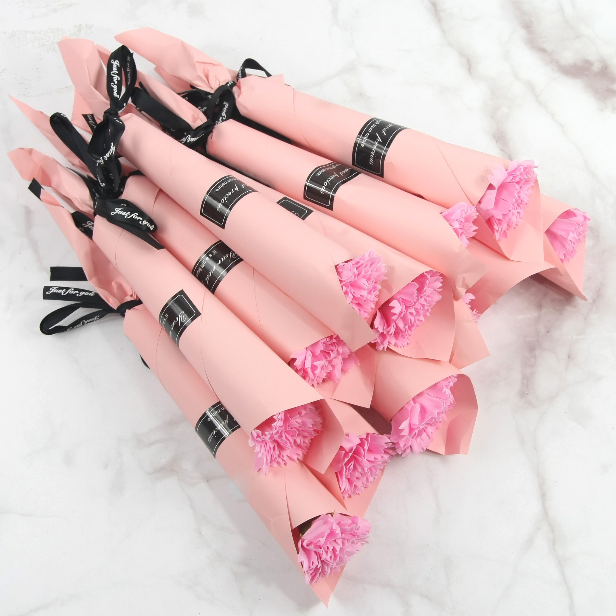 핌스토리 한송이 카네이션 12p세트 조화, 핑크, 현재가 12,000원