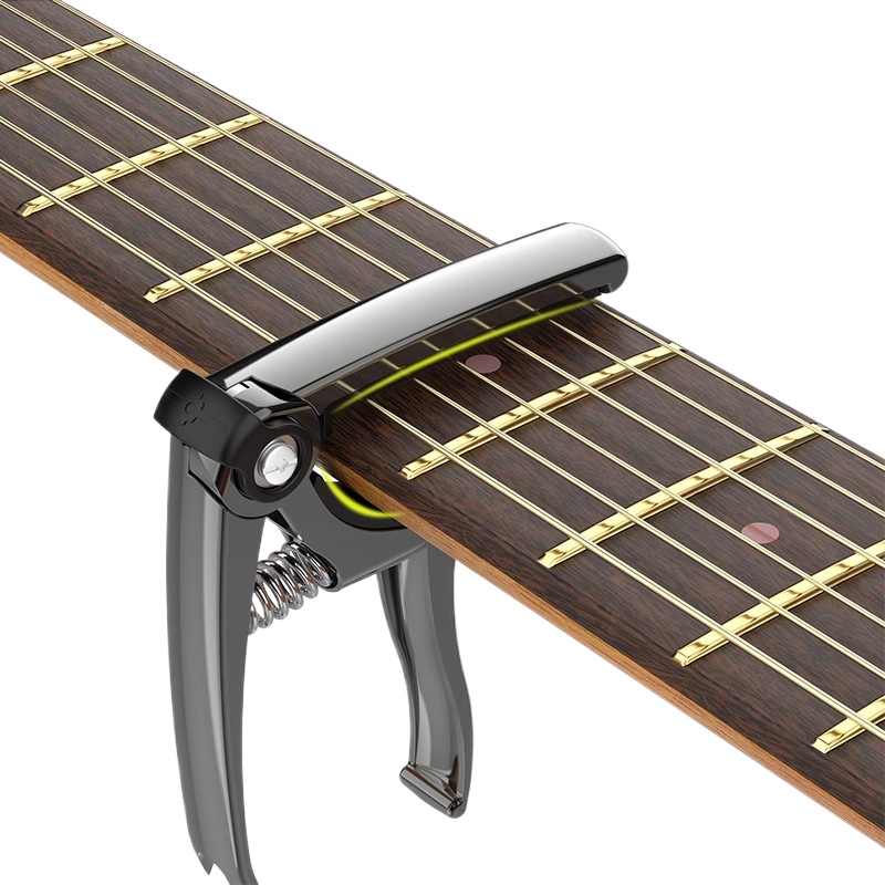 고급형 합금 집게형 Capo 4 in 1 다기능 기타 카포, 검은, 1개 19,800원