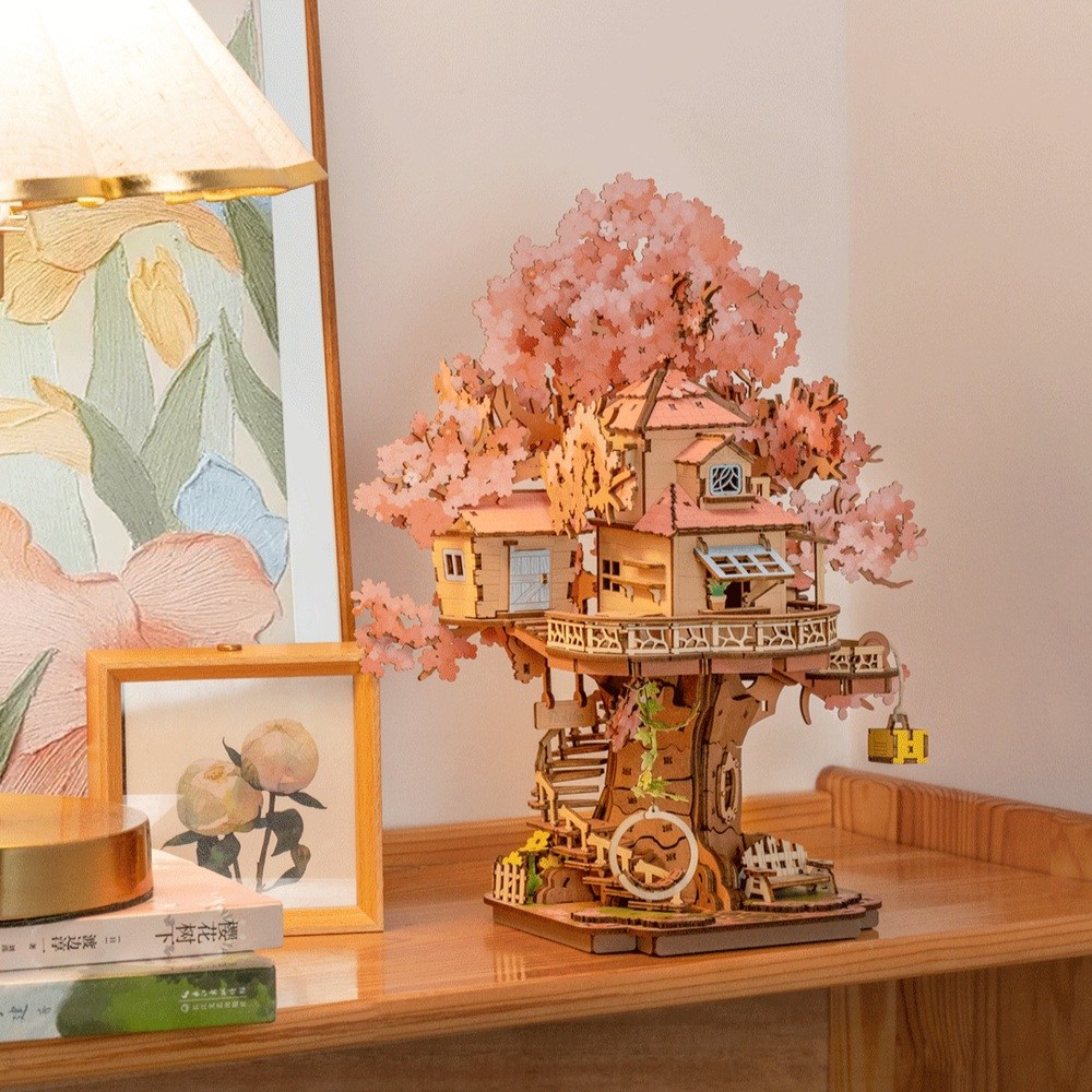 미니어처 벚꽃 하우스 선물 로라이프 미니어쳐 rolife 3D DIY 조립 로보타임 입체, 벚꽃나무집 50,000원