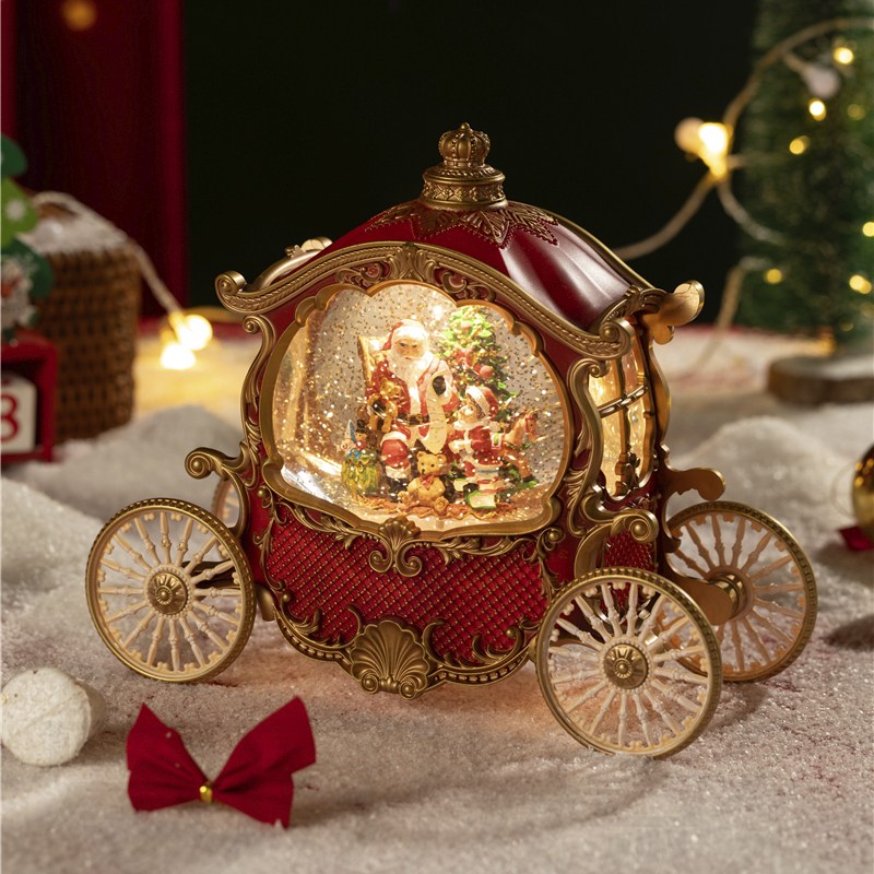 피라모니 크리스마스 오르골, 앤틱한 마차 레드 65,000원