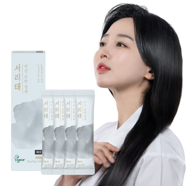 꽃을든남자 서리태 비건 물염색 순한 염색약 10g 4개입, 흑색, 2개 19,900원