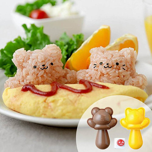 이홈베이킹 팔벌린곰 고양이 주먹밥틀 2p + 펀치 13,500원