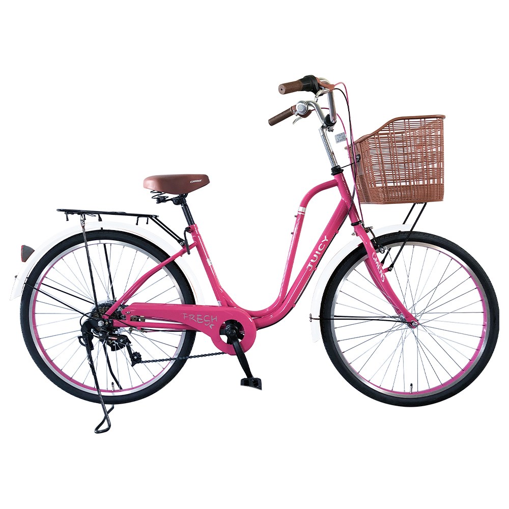 [지멘스 자전거] 여자 자전거 Fresh 클래식 7단변속 가벼운 자전거 [100% 조립완료], 핑크, 1개, 170cm 177,000원