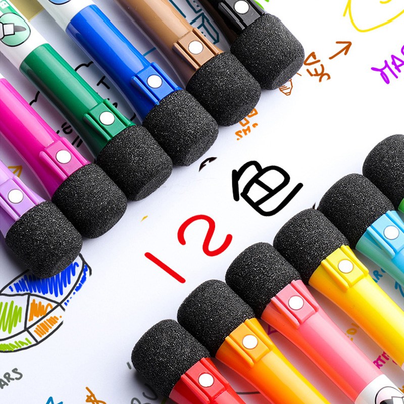 미니플 화이트보드 자석 마카펜 세트, 12개입 16,800원