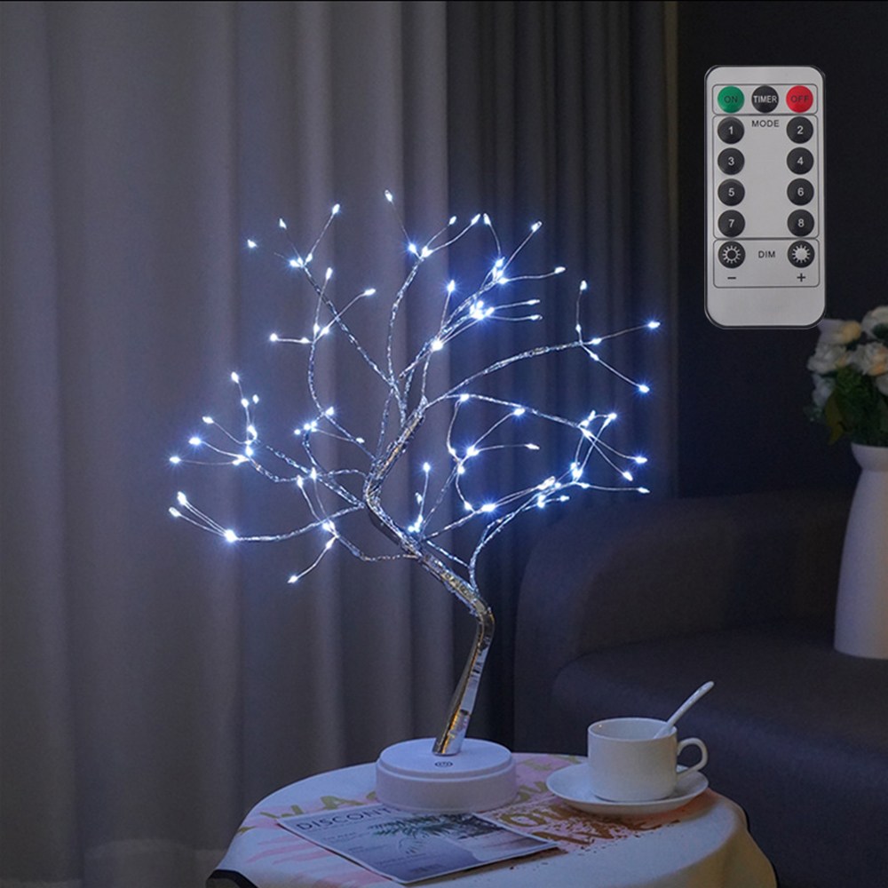 위케아 108구 자작나무 미니트리 인테리어스탠드 무드등, 은빛 21,800원