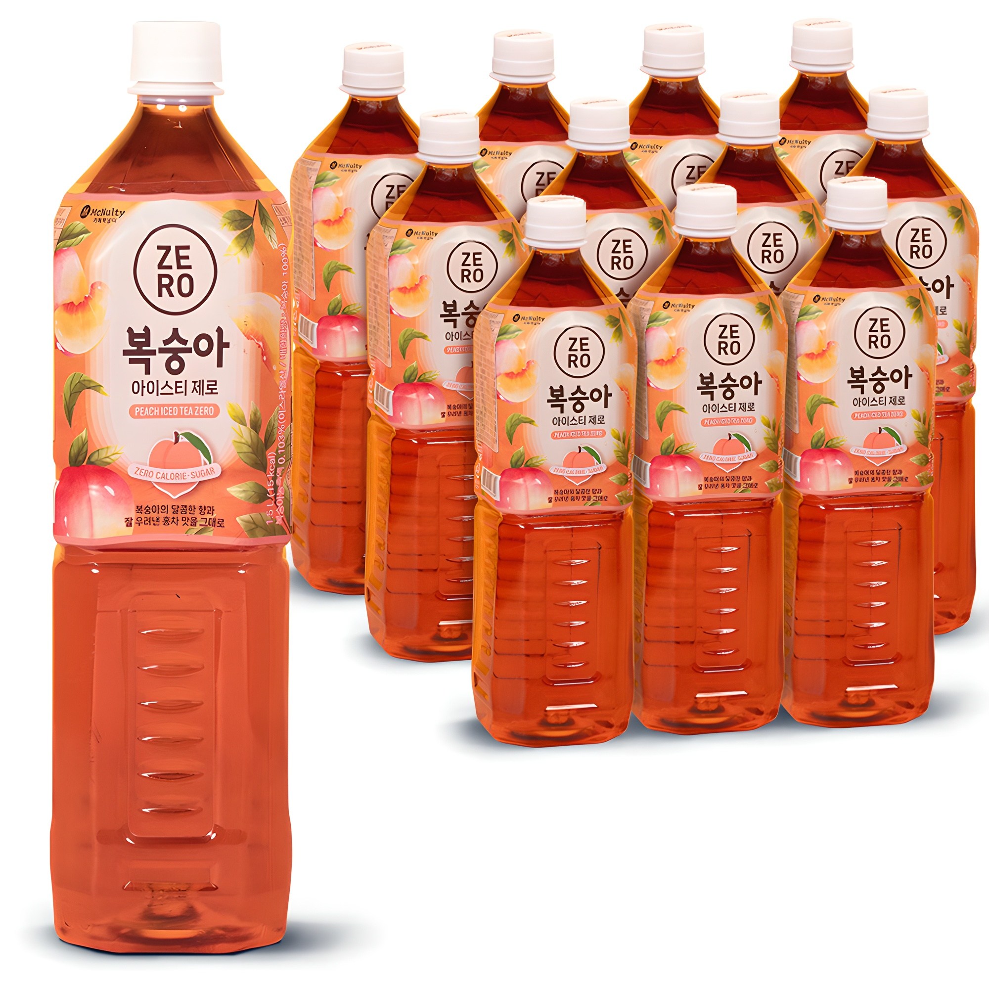 맥널티커피 복숭아 아이스티 제로, 1.5L, 12개 21,900원