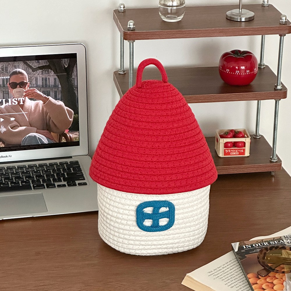 이이공브이샵 하우스 펠트 바스켓 패브릭바구니 집모양 수납함 소품정리 9,900원