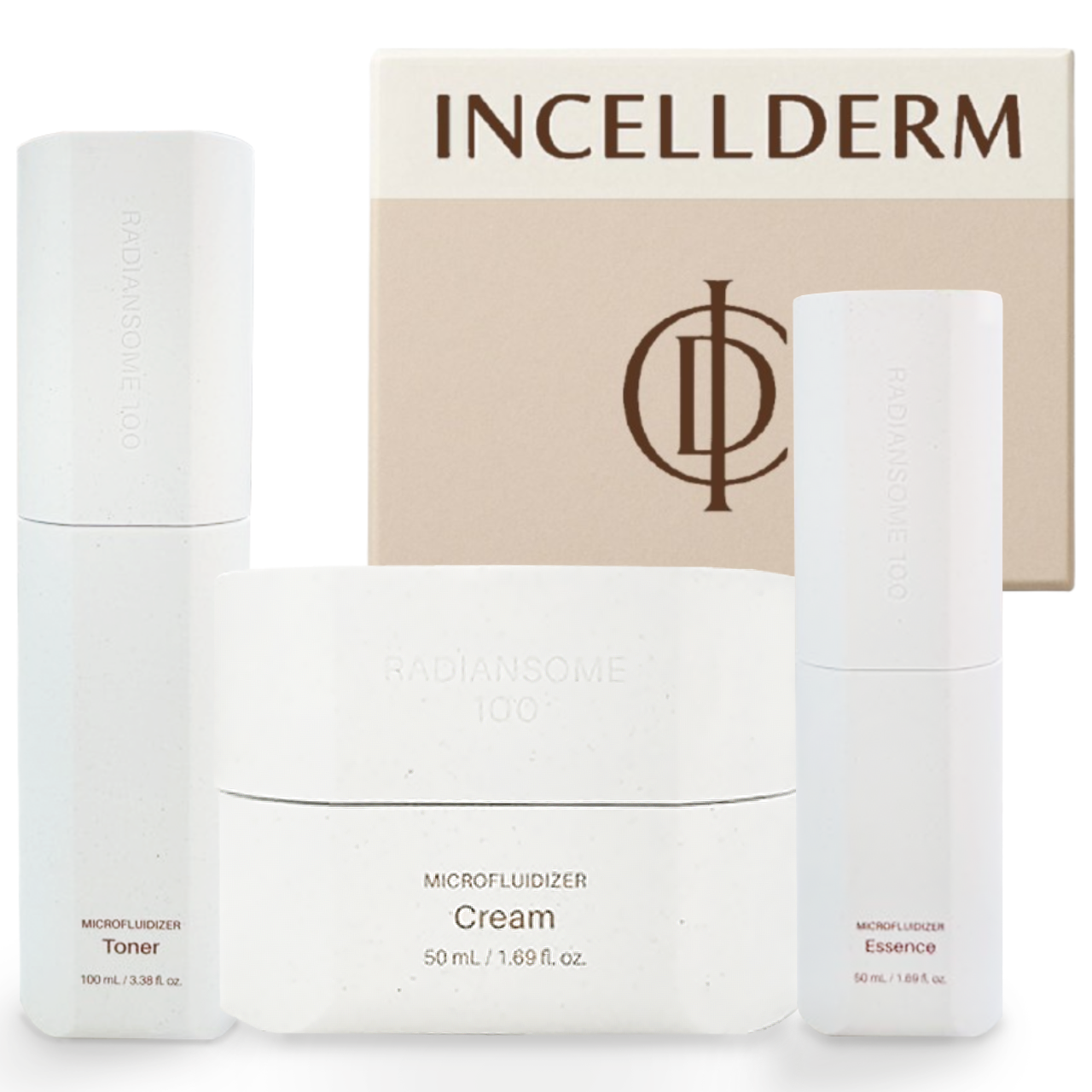 인셀덤100%정품몰- ICD -래디언솜100 3종 세트 (에센스+토너+크림) 윤광 물빛 피부 - 미백 화장품 325,000원
