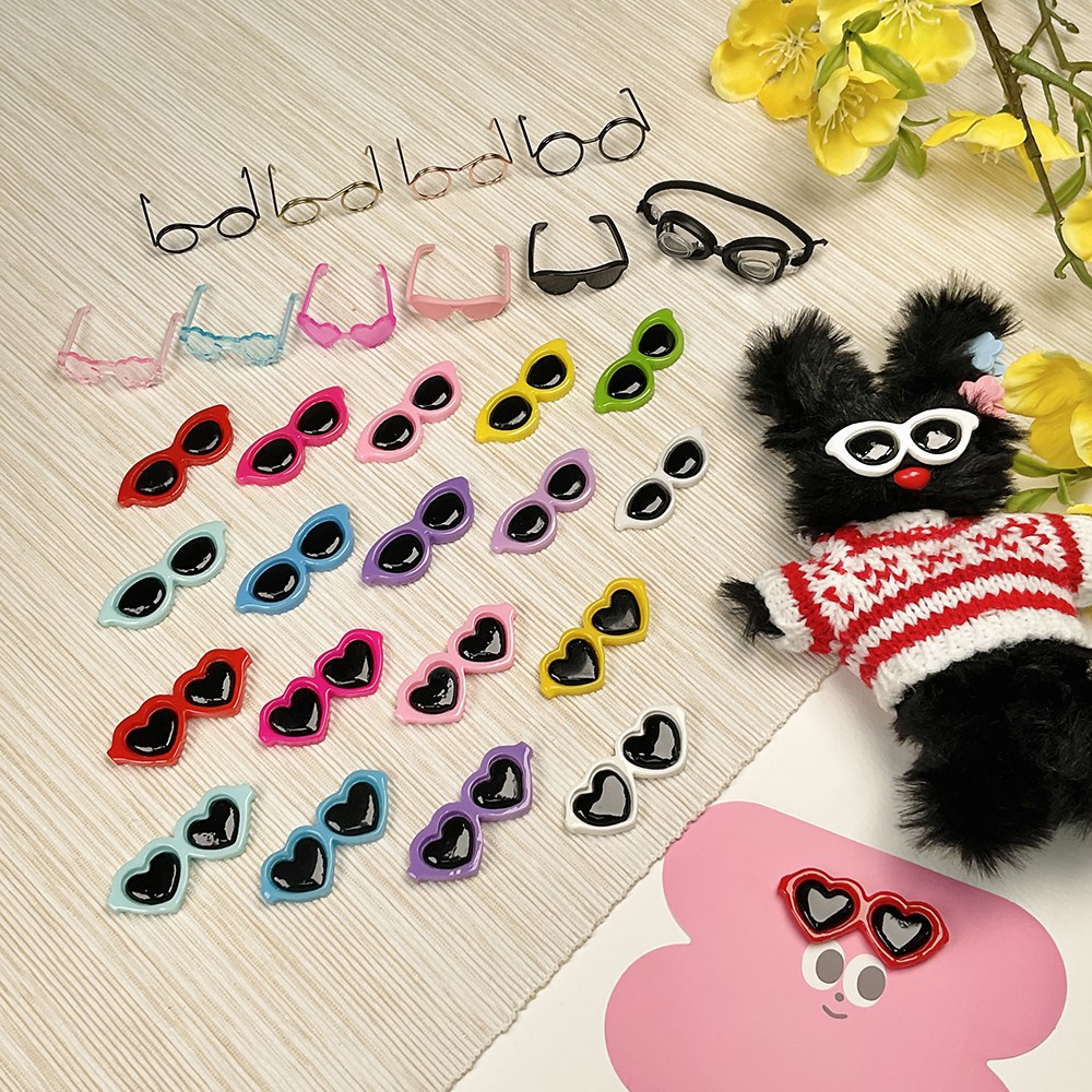 모루인형 선글라스&안경 악세사리 부자재, 빨강, 1개 480원