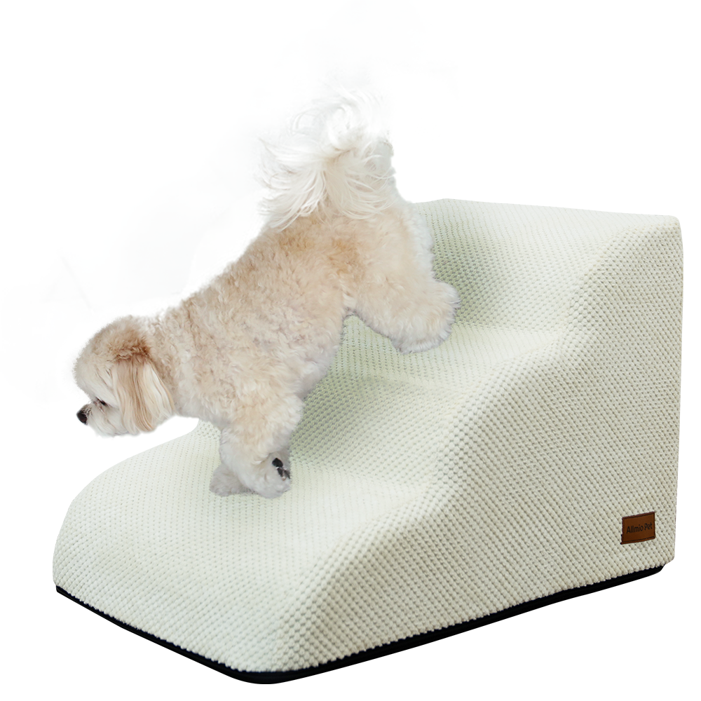 올미오펫 구름패브릭 곡선 강아지 계단, 크림아이보리, 1개 69,900원