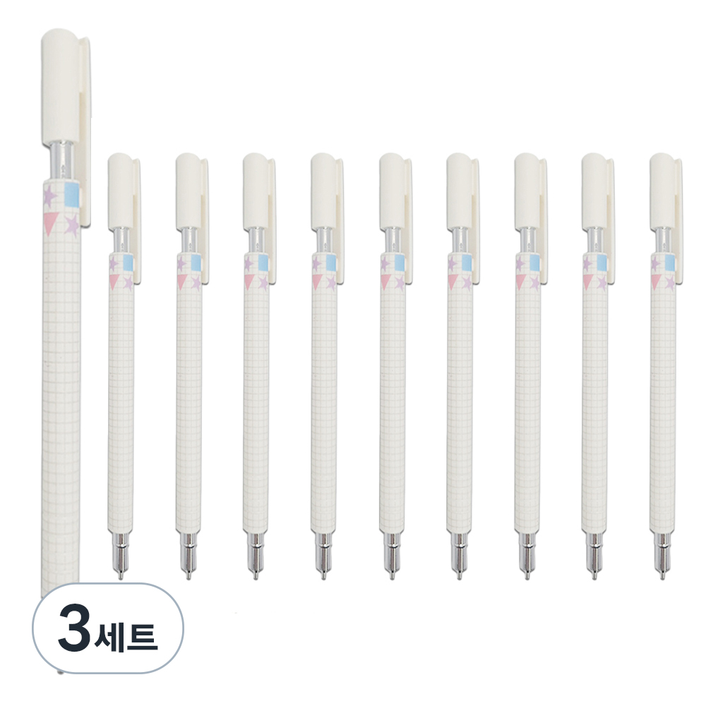 문구담 고급샤프 0.5mm 10p, 화이트, 3세트 25,800원