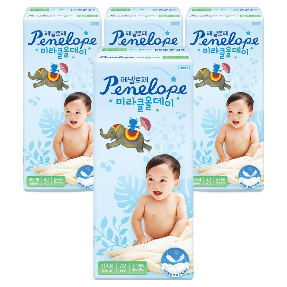 페넬로페 뉴 미라클 올데이 밴드형 기저귀 남여공용, 3단계, 168매 45,900원