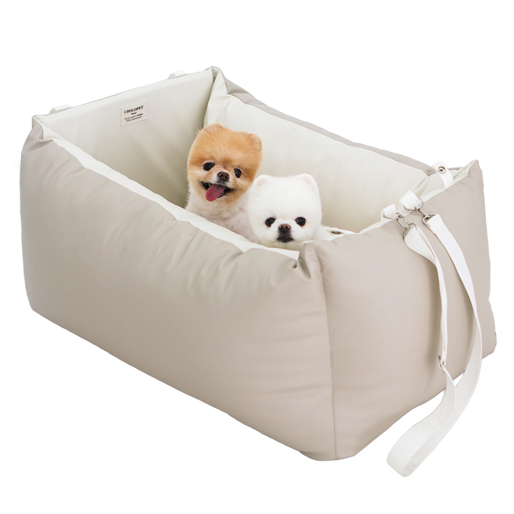 초코펫하우스 강아지 차량용 로얄 사각 카시트, 베이지, 1개 67,080원