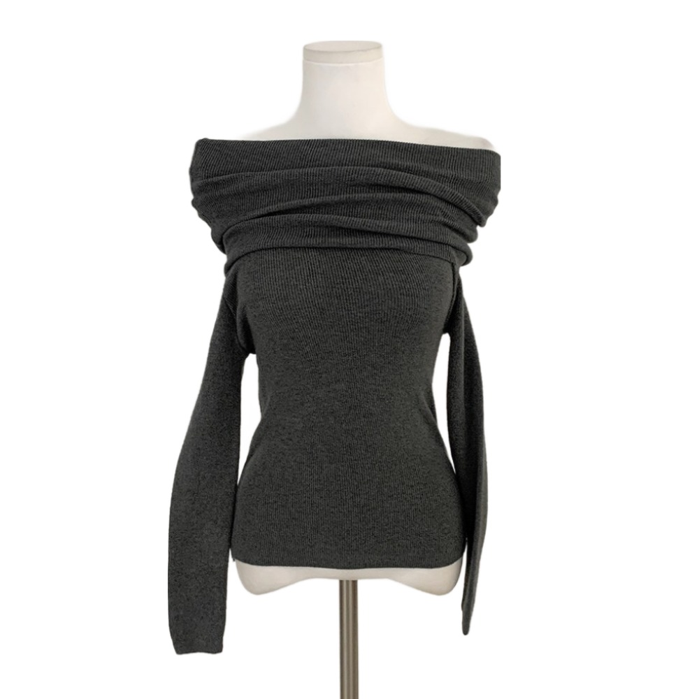 [갓성비/4col] 헬렌 슬림핏 골지 오프숄더 니트 19,400원