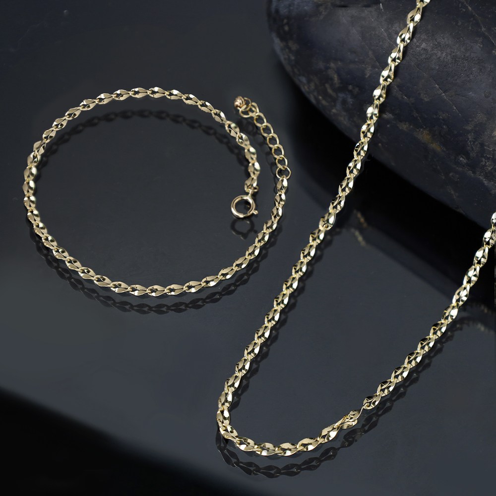 주리에떼 14K 18K 목걸이 팔찌 1+1 세트 로즈골드 데일리 심플 리아 금 체인 목걸이 줄 체인 팔찌 여자친구 선물 1,299,000원