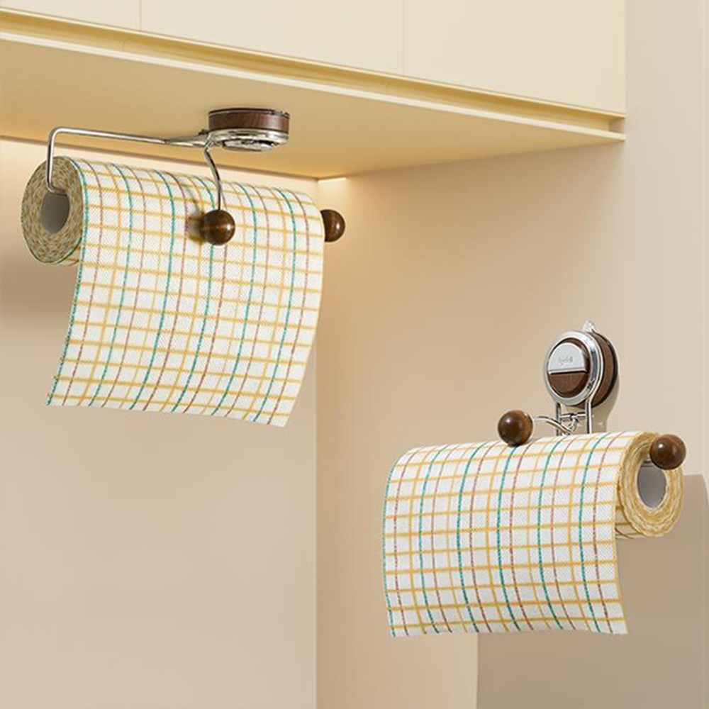 무타공마켓 흡착식 손상없는 우든볼 스텐 키친타올걸이, 1개, 브라운 19,900원