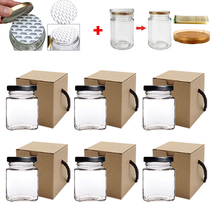 HHmll 국산 유리병 미니사각형 100ml 6개 + 선물상자 6개 + 실링지 6개 + 수축필름 6개 = 1SET 14,120원