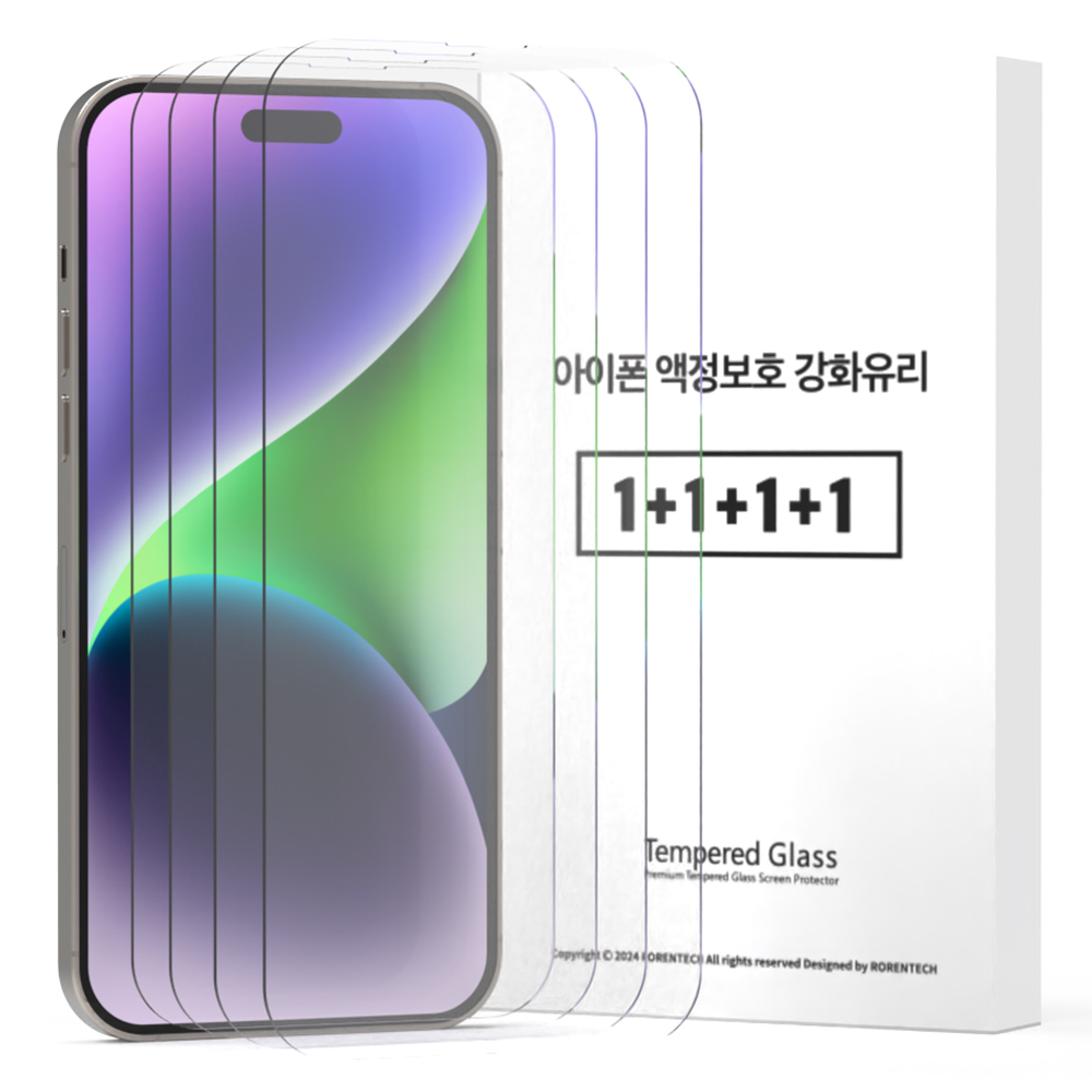 로랜텍 로글 고화질 9H 강화유리 휴대폰 액정보호필름 4p 세트 5,130원