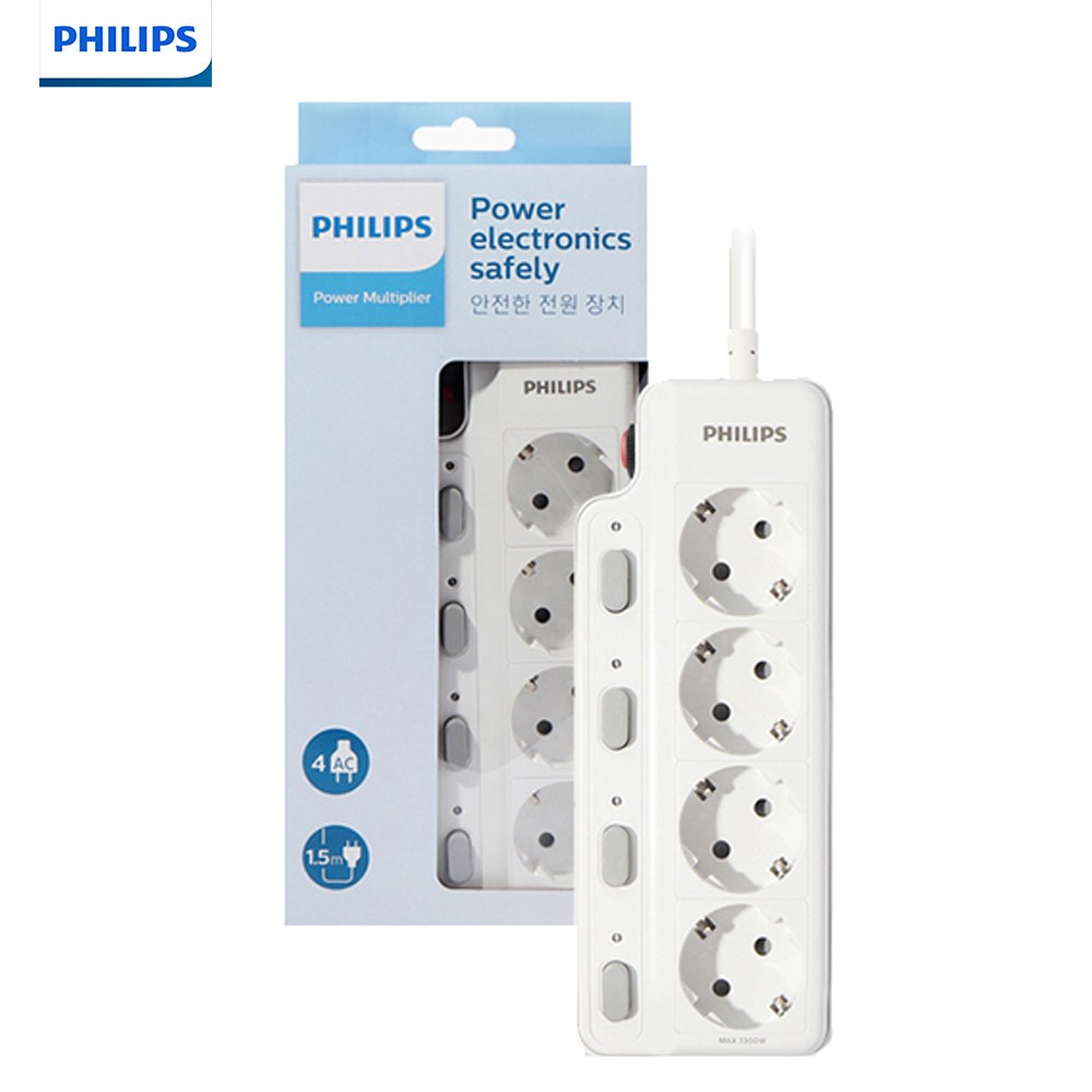 필립스 고용량 멀티탭 3520W 과부하 차단 개별 스위치 4구 1.5M 대용량 17,900원