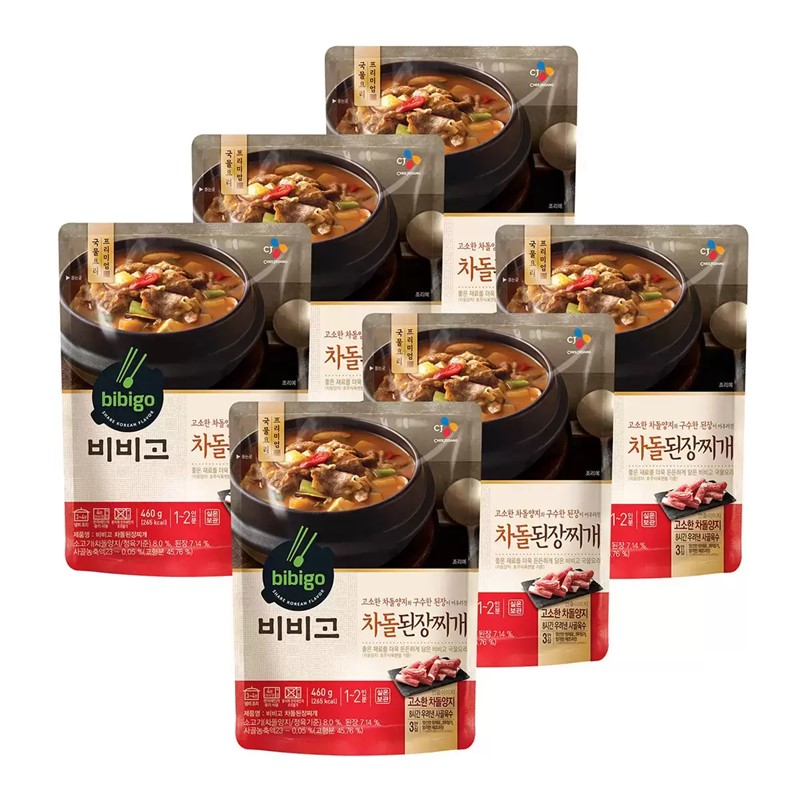 비비고 차돌된장찌개 460g, 460g, 6개 26,000원
