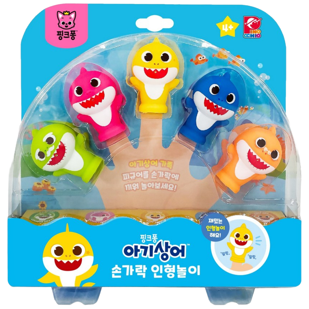 핑크퐁 아기상어 손가락 인형놀이 노랑 외, 혼합색상, 5개 27,700원